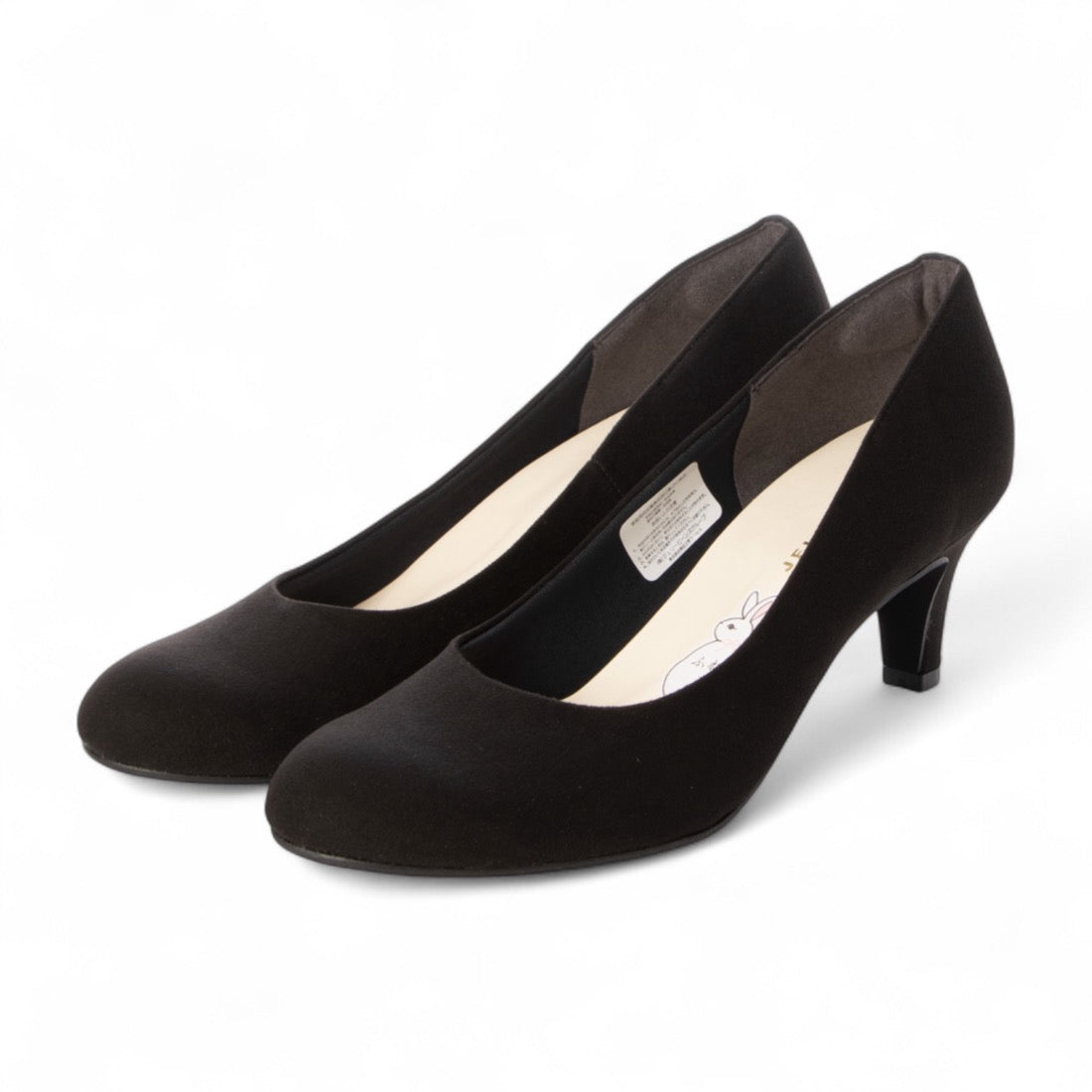 ジェリービーンズ JELLY BEANS レディースフワサラパンプス (BLK/SW) BLK/SW