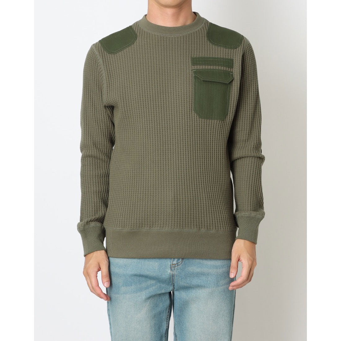 ジェーイーモーガン JEMORGAN JEMORGAN/ビッグワッフルコンバットクルー (ネイビー) ネイビー