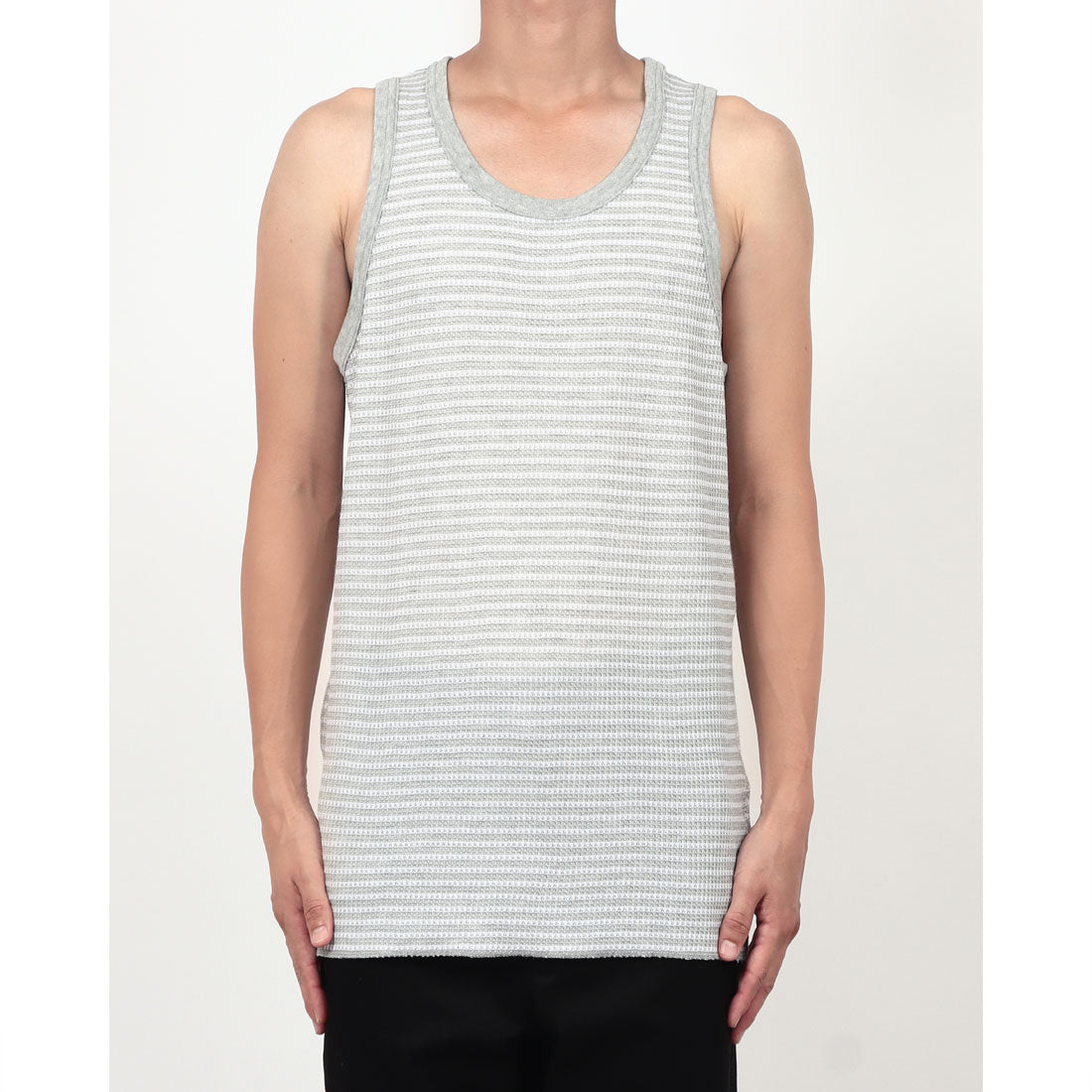 ジェーイーモーガン JEMORGAN JEMORGAN ジェイイーモーガン タンクトップ WAFFLE BORDER TANKTOP (グレー) グレー