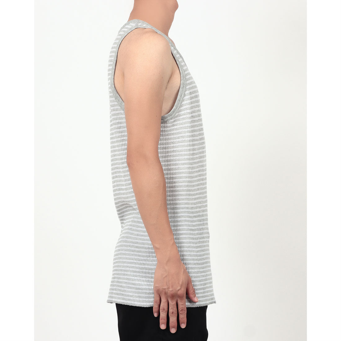ジェーイーモーガン JEMORGAN JEMORGAN ジェイイーモーガン タンクトップ WAFFLE BORDER TANKTOP (グレー) グレー