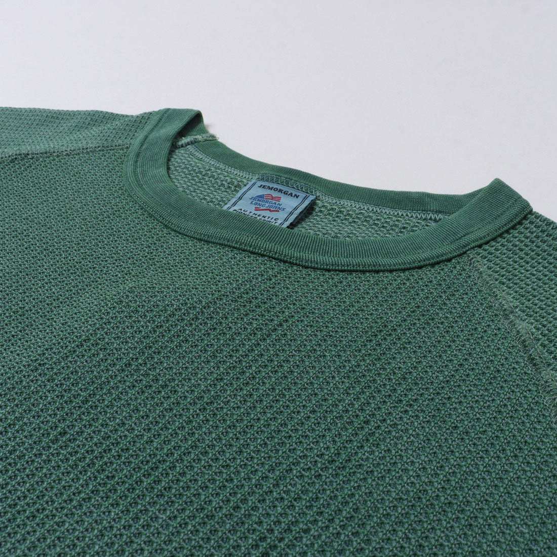 ジェーイーモーガン JEMORGAN JEMORGAN ジェイイーモーガン ワッフルTシャツ WAFFLE PIGMENT DYE RAGLAN S/S TEE ワッフル ピグメント ラグランスリーブ (グリーン) グリーン