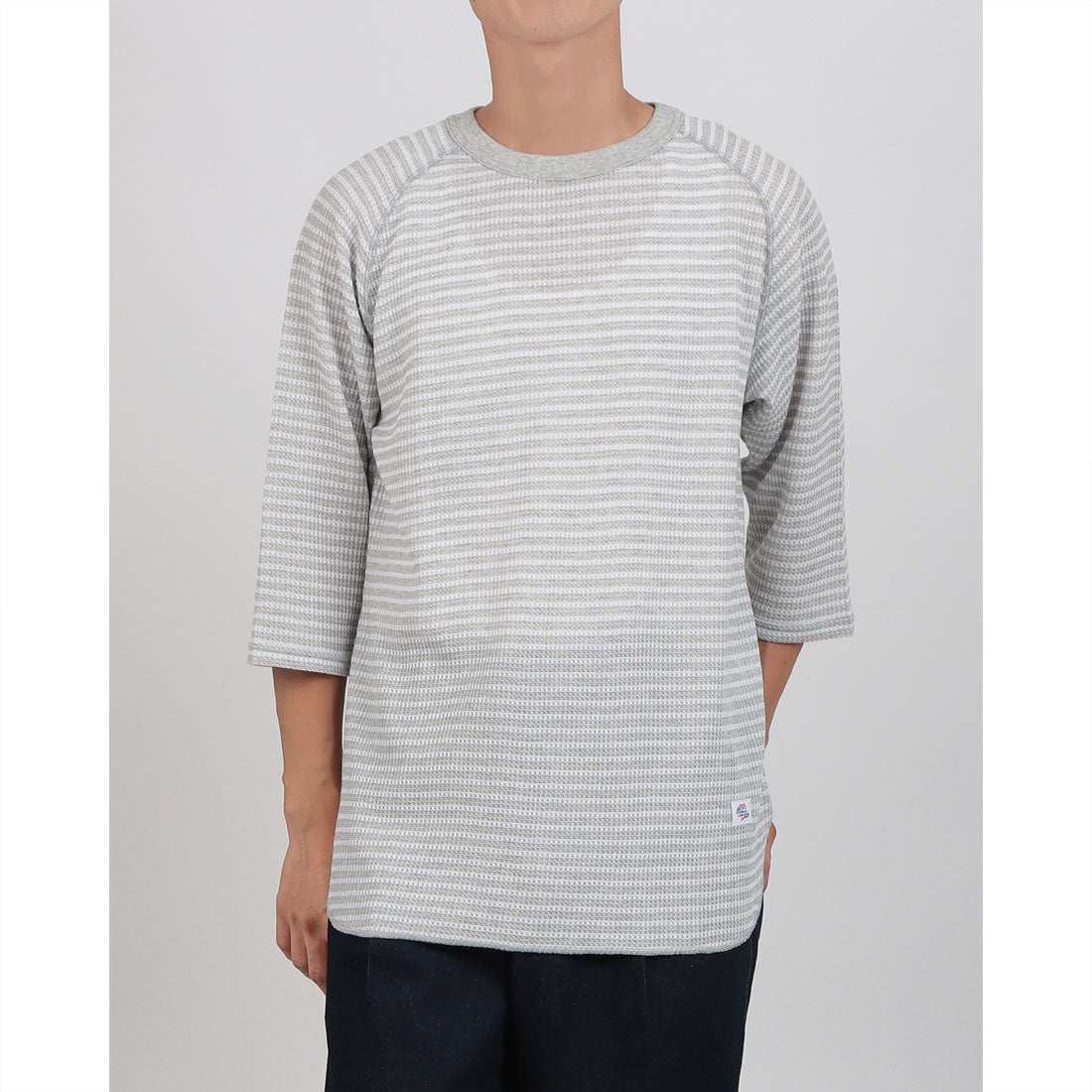 ジェーイーモーガン JEMORGAN JEMORGAN ジェイイーモーガン ワッフルTシャツ WAFFLE BORDER RAGLAN 3/4 SLEEVE ワッフル ボーダー ラグラン七分袖 (グレー) グレー