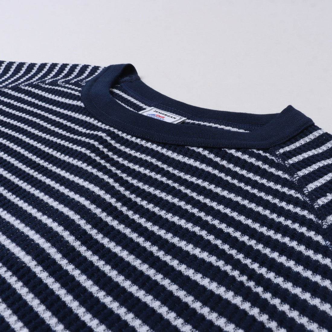 ジェーイーモーガン JEMORGAN JEMORGAN ジェイイーモーガン ワッフルTシャツ WAFFLE BORDER RAGLAN 3/4 SLEEVE ワッフル ボーダー ラグラン七分袖 (グレー) グレー