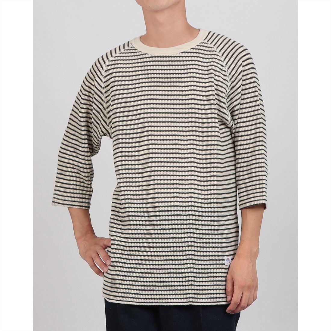 ジェーイーモーガン JEMORGAN JEMORGAN ジェイイーモーガン ワッフルTシャツ WAFFLE BORDER RAGLAN 3/4 SLEEVE ワッフル ボーダー ラグラン七分袖 (ナチュラル) ナチュラル