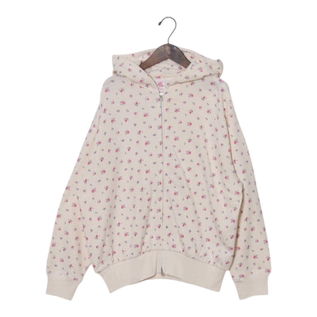 ジェーイーモーガン JEMORGAN JEMORGAN/ガーゼ裏毛花柄Wジップパーカー/フーディ (ナチュラル×ブルー×パープル) ナチュラル×ブルー×パープル