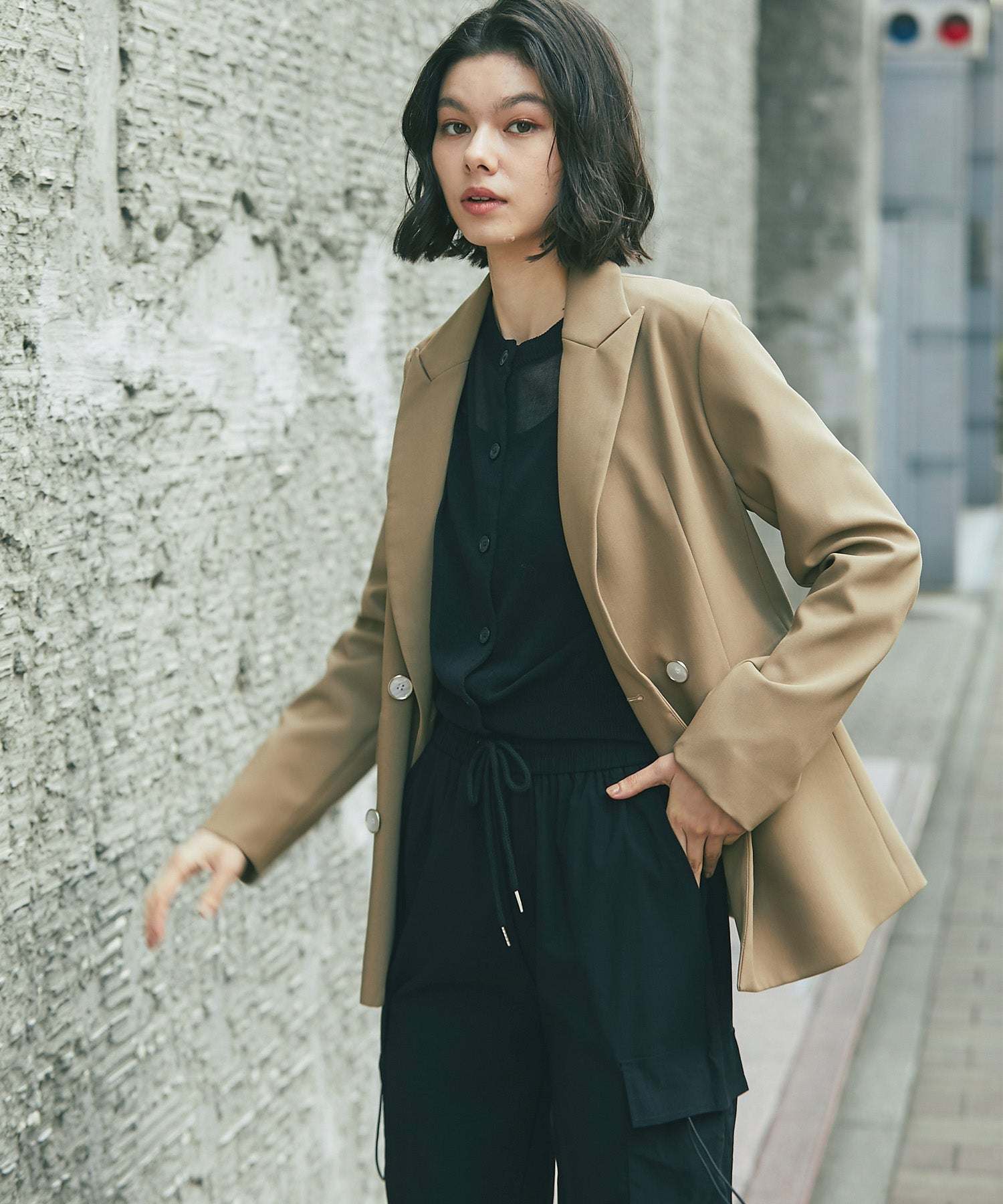 スマイルオーキッド SMILE ORCHID テーラードジャケット (ブラック) ブラック