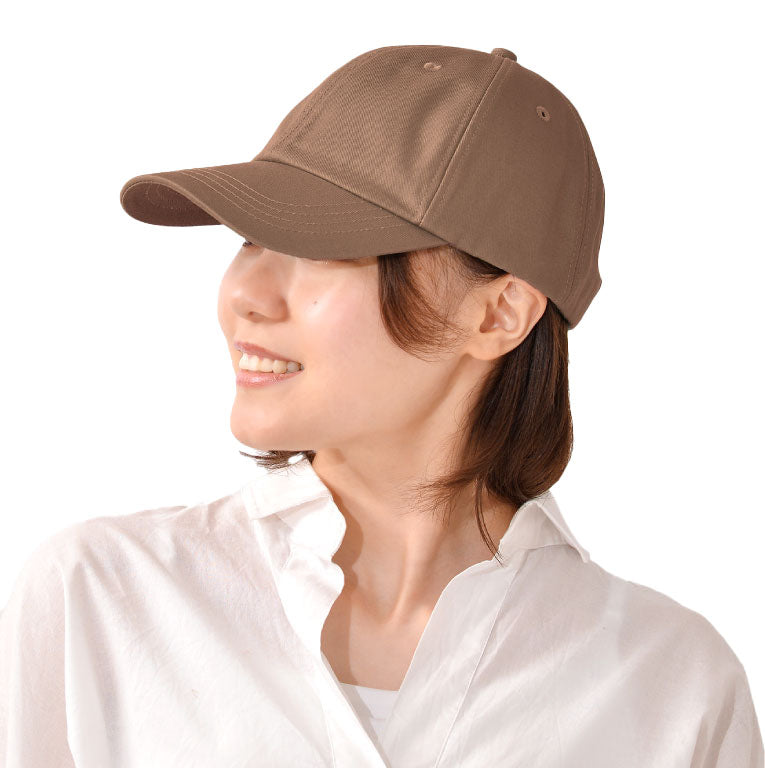 エクレボ exrevo キャップ レディース 深め uv 帽子 無地 おしゃれ uvカット メンズ キッズ 夏 シンプル コットン ベースボールキャップ 日よけ (ダークベージュ) ダークベージュ