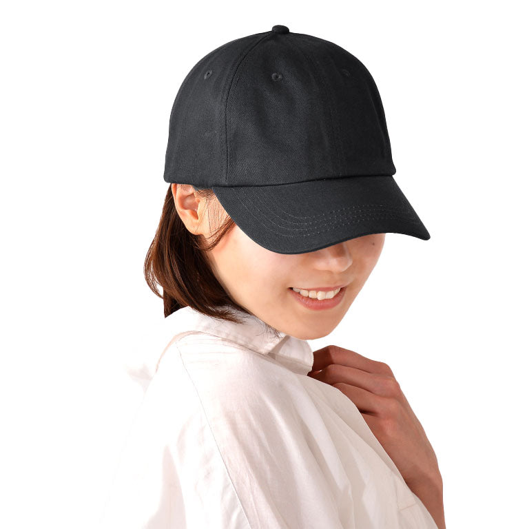 エクレボ exrevo キャップ レディース 深め uv 帽子 無地 おしゃれ uvカット メンズ キッズ 夏 シンプル コットン ベースボールキャップ 日よけ (ブラック) ブラック