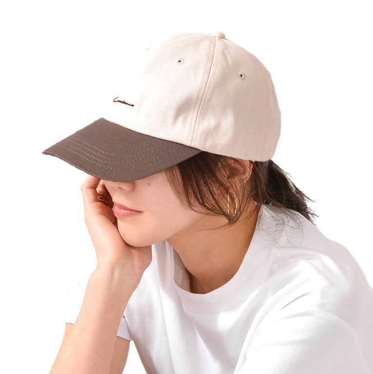 エクレボ exrevo キャップ レディース 深め uv 帽子 無地 おしゃれ uvカット メンズ キッズ 夏 シンプル コットン ベースボールキャップ 日よけ (エクリュ×ショコラ) エクリュ×ショコラ