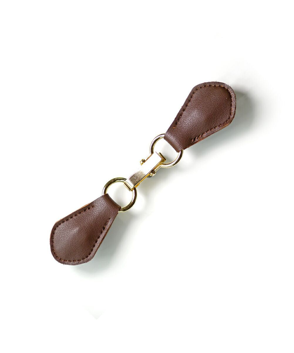 Ecrevo exrevo Stole Clip Leather Genuine Leather Simple Non-slip Slip Prevention Large Cardigan Ring Stole Clip with Stitch Cover Autumn Winter Mother's Day Belt