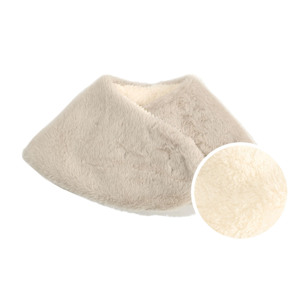 エクレボ exrevo 睡眠圍巾 雙面圍巾 披肩 暖活 用品 毛皮 保濕 圍脖 女士 兒童 祛寒 羊羔毛 假毛 秋冬