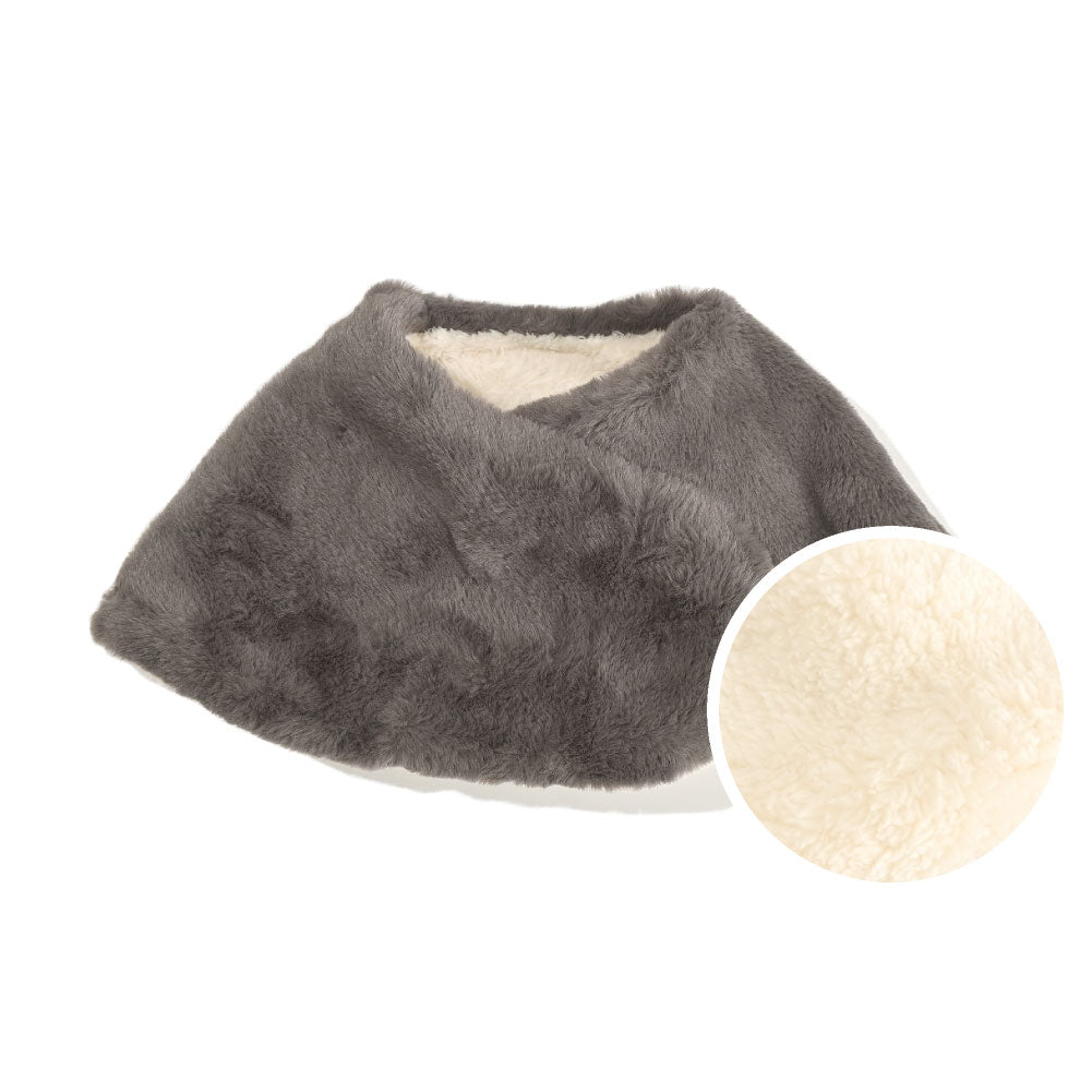 エクレボ exrevo 睡眠圍巾 雙面圍巾 披肩 暖活 用品 毛皮 保濕 圍脖 女士 兒童 祛寒 羊羔毛 假毛 秋冬