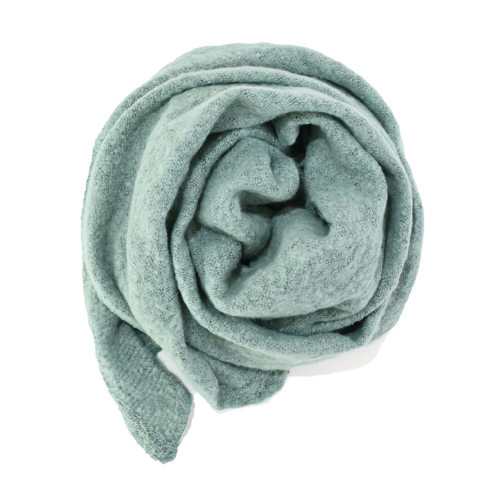 エクレボ exrevo ストール マフラー 大判 ロング ブークレ 洗える 厚手 無地 冬 ニットマフラー 敏感肌用 ふわふわ ニット編み ショール 厚手 大判ストール (スモーキーブルー) スモーキーブルー