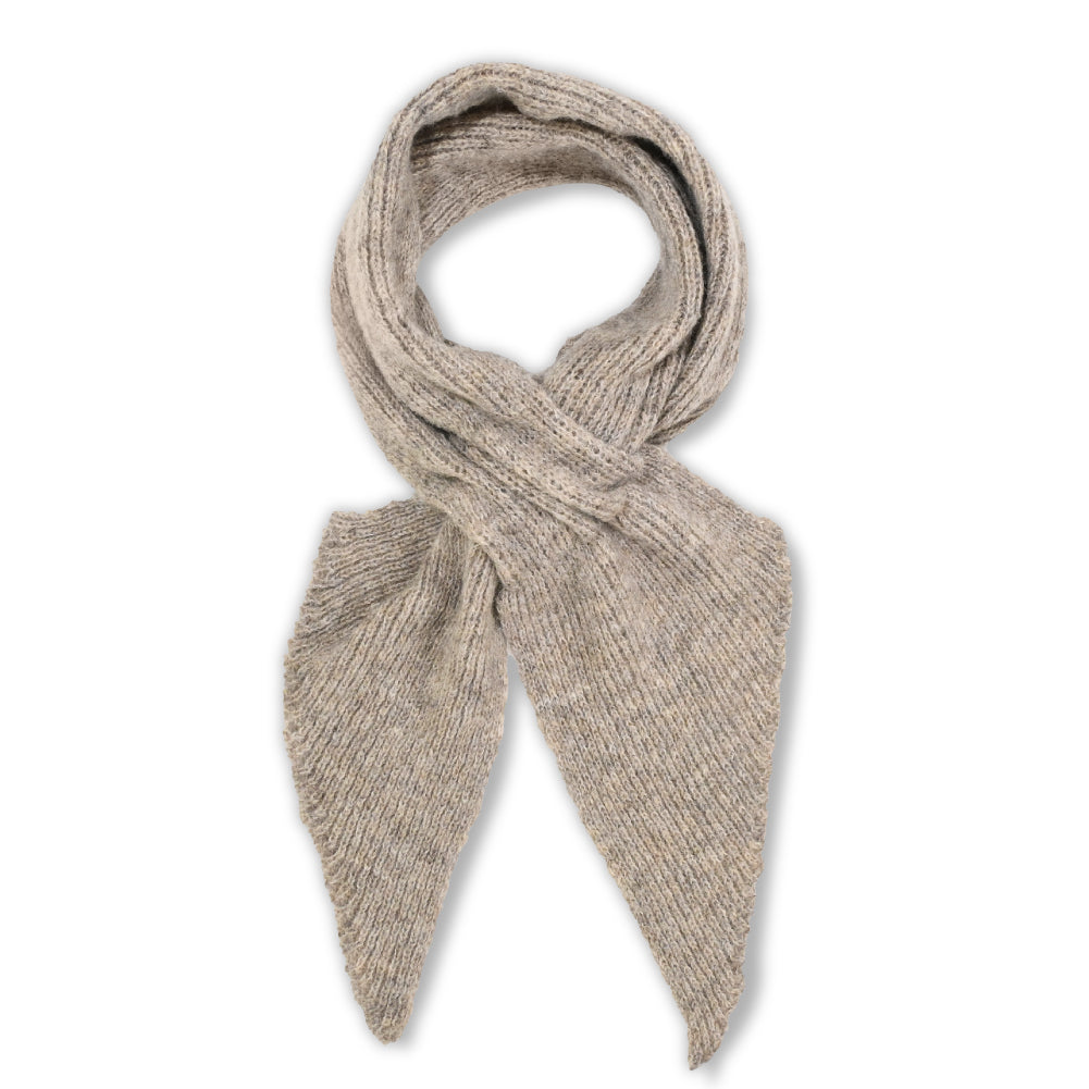 エクレボ exrevo マフラー ニット レディース 通し穴 差し込み スヌード ニットマフラー 防寒 秋冬 ふんわり 柔らかい 伸縮性 無地 シンプル ネックウォーマー (グレージュ) グレージュ