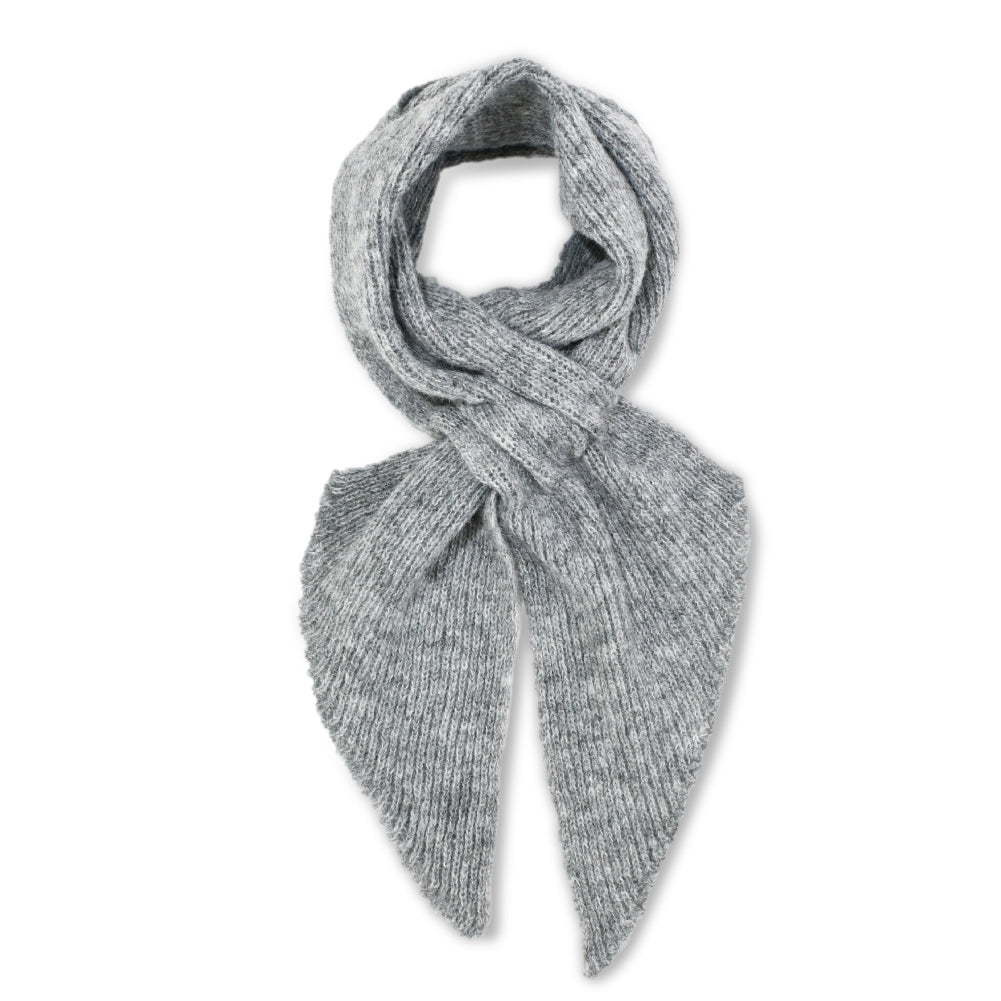 エクレボ exrevo マフラー ニット レディース 通し穴 差し込み スヌード ニットマフラー 防寒 秋冬 ふんわり 柔らかい 伸縮性 無地 シンプル ネックウォーマー (グレー) グレー