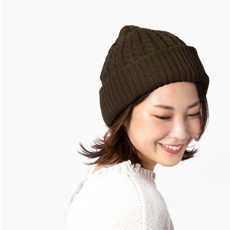 エクレボ exrevo ニット帽 レディース 「 ふわもち触感 ケーブル編み ニットキャップ 」 大きい 大きめ メンズ 大きいサイズ キッズ とんがり ニット帽 スキー スノボ 帽子 (ブラウン) ブラウン