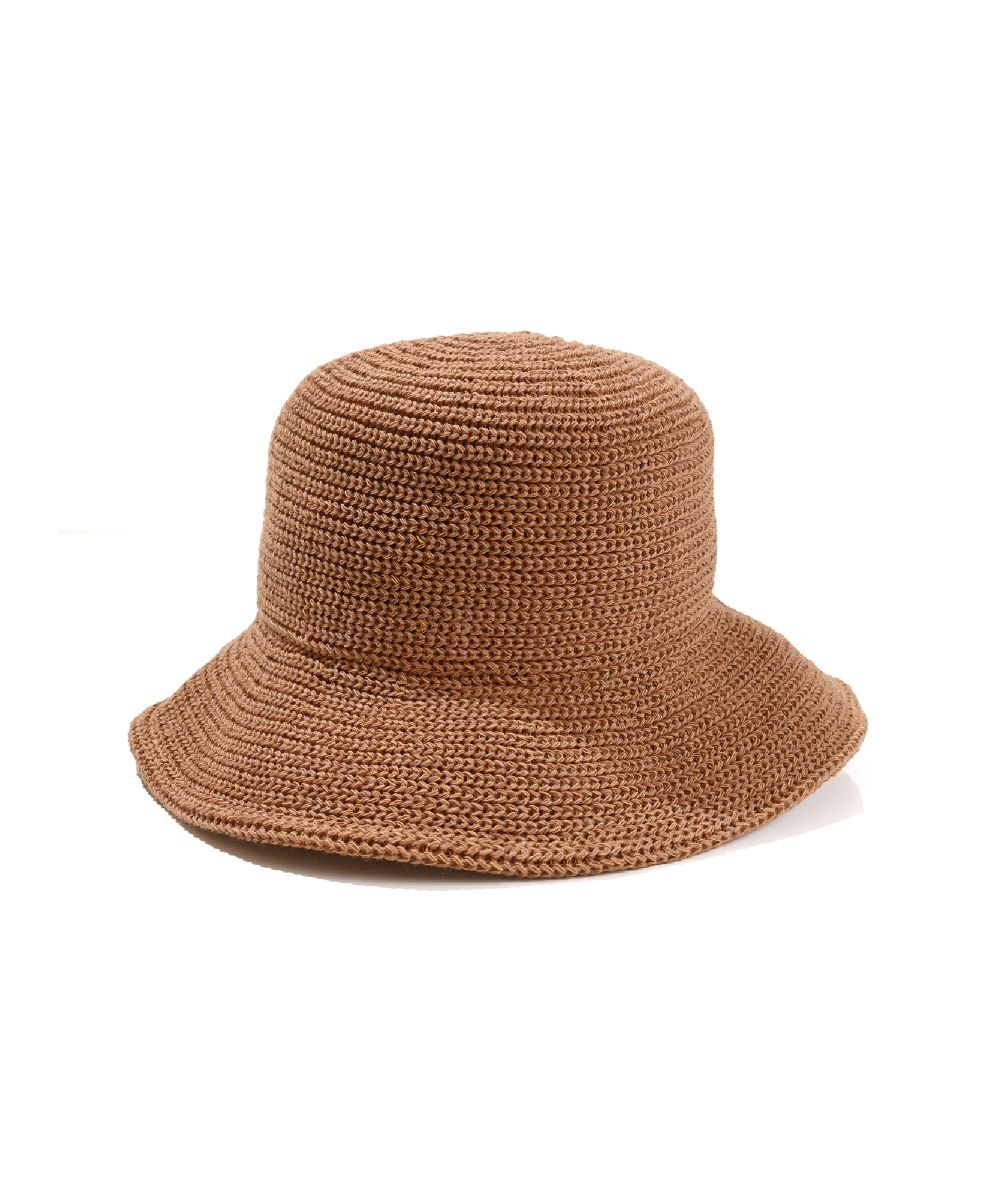 エクレボ exrevo ワイヤー入り ストローハット 麦わら帽子 UV 無地 深め 涼しい クローシュハット ハット バケットハット 大きめ 軽い シンプル レディース 帽子 トレン,ベージュ