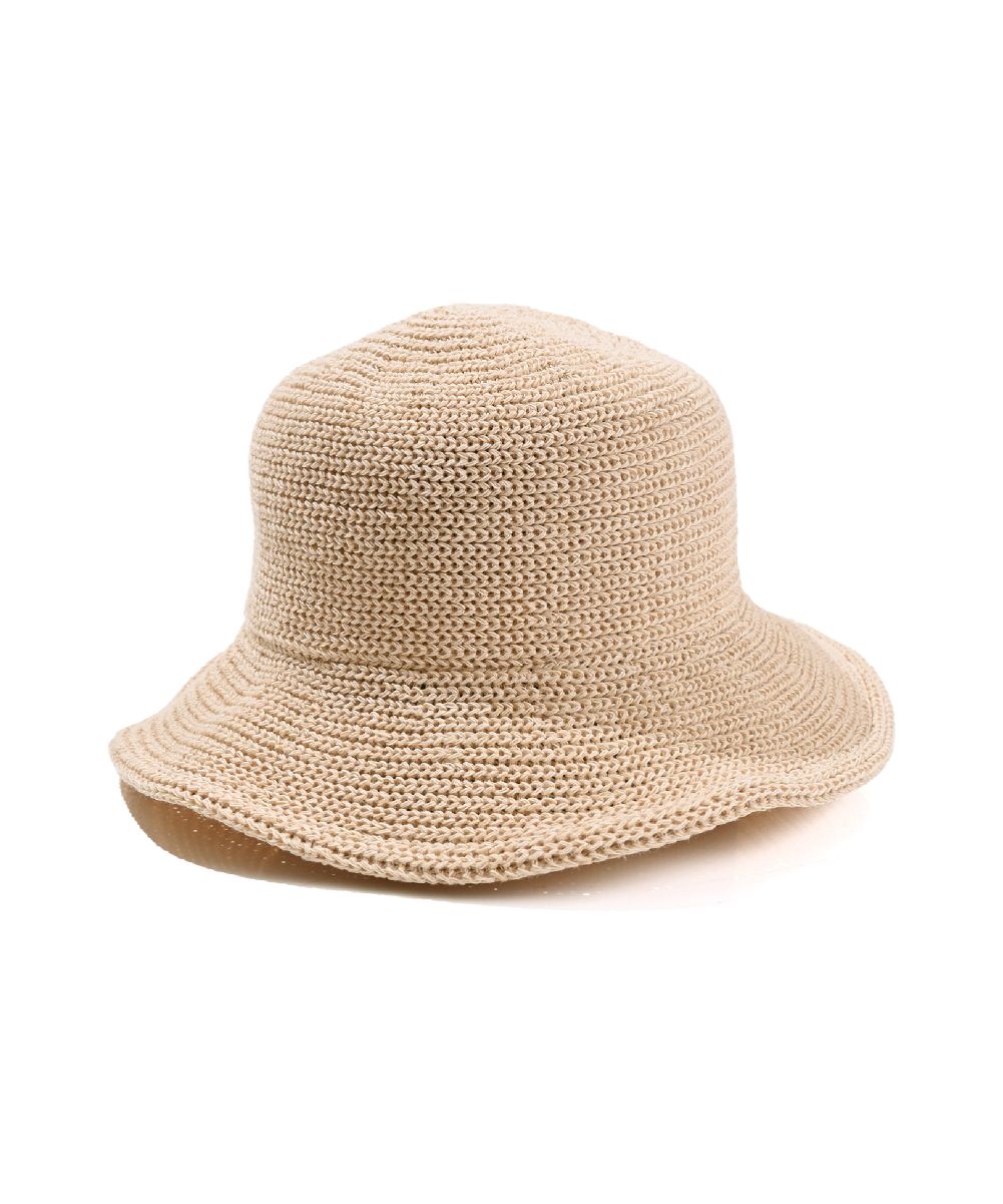 エクレボ exrevo 鐵絲草帽 麥秸帽 UV 單色 深款 涼爽 克羅什帽 帽子 鋪蓋帽 大碼 輕便 簡約 女士 帽子 潮流