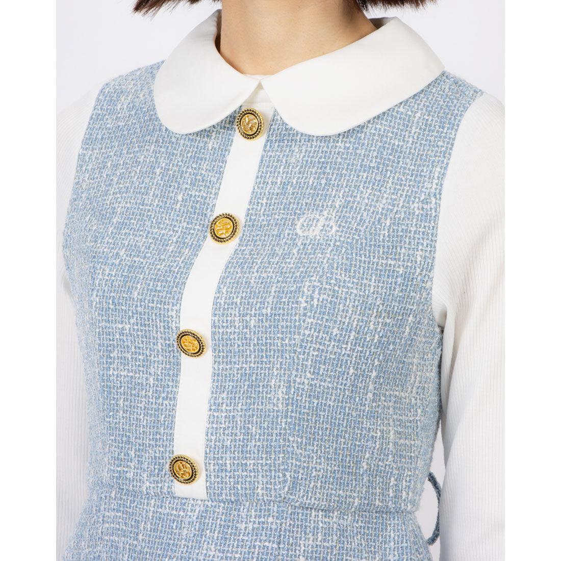 ココエアリー coco airy tweed onepiece (L.BLUE) L.BLUE