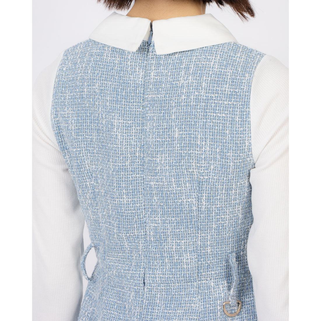 ココエアリー coco airy tweed onepiece (L.BLUE) L.BLUE