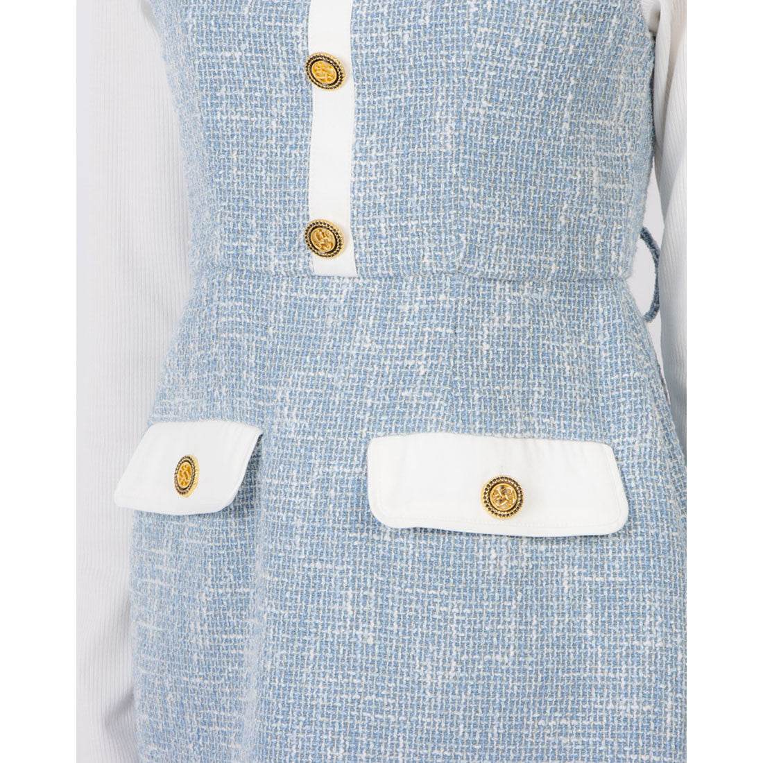 ココエアリー coco airy tweed onepiece (L.BLUE) L.BLUE