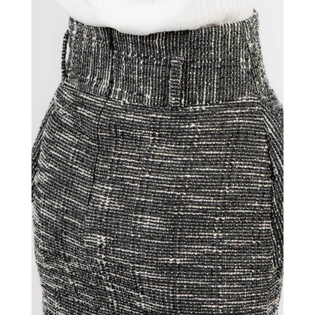 ココエアリー coco airy tweed peplum skirt (BLACK) BLACK