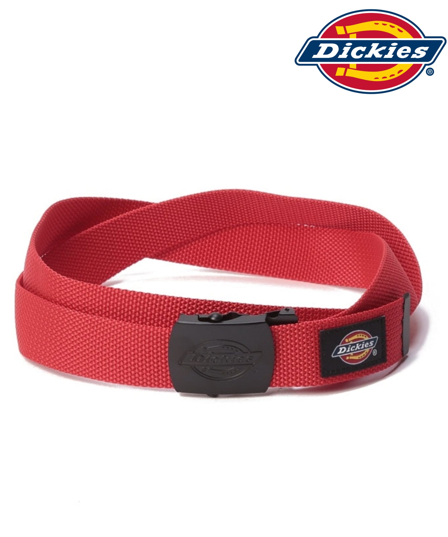 ジーンズメイト JEANS MATE 【DICKIES】ネームロゴGIベルト (レッド) レッド