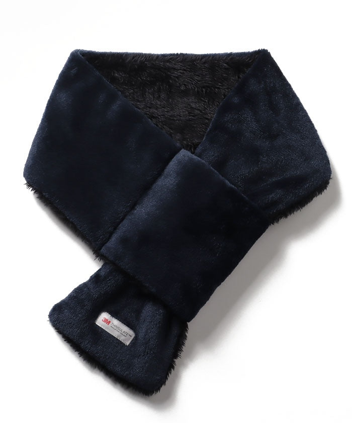 ジーンズメイト JEANS MATE 【THINSULATE】シンサレート ファー差し込みマフラー (ネイビー) ネイビー