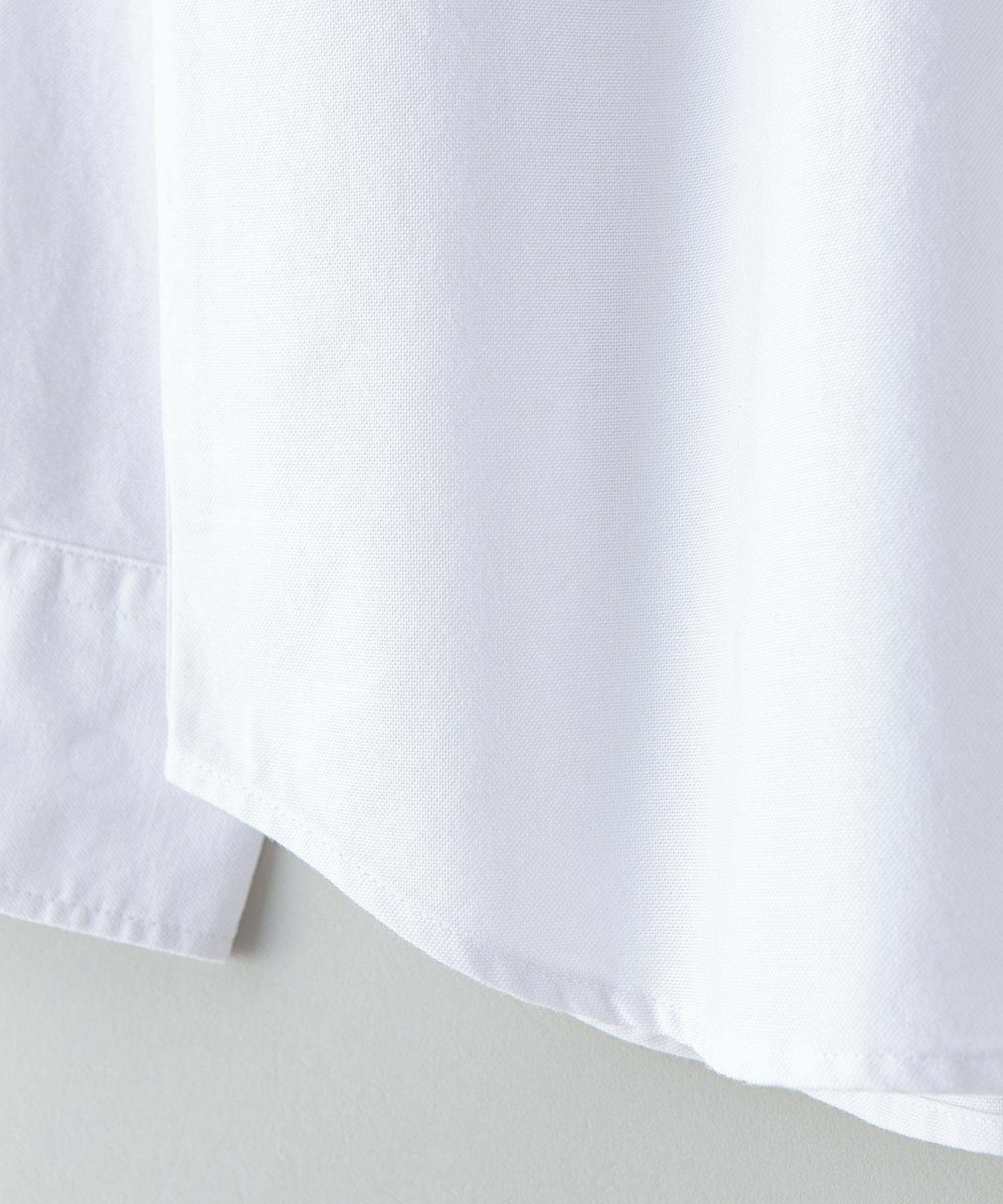 ジーンズメイト JEANS MATE 【BLUESTANDARD】楽ケア 綿100% オックス ボタンダウンシャツ レギュラーフィット イージーケア 防シワ (ホワイト) ホワイト