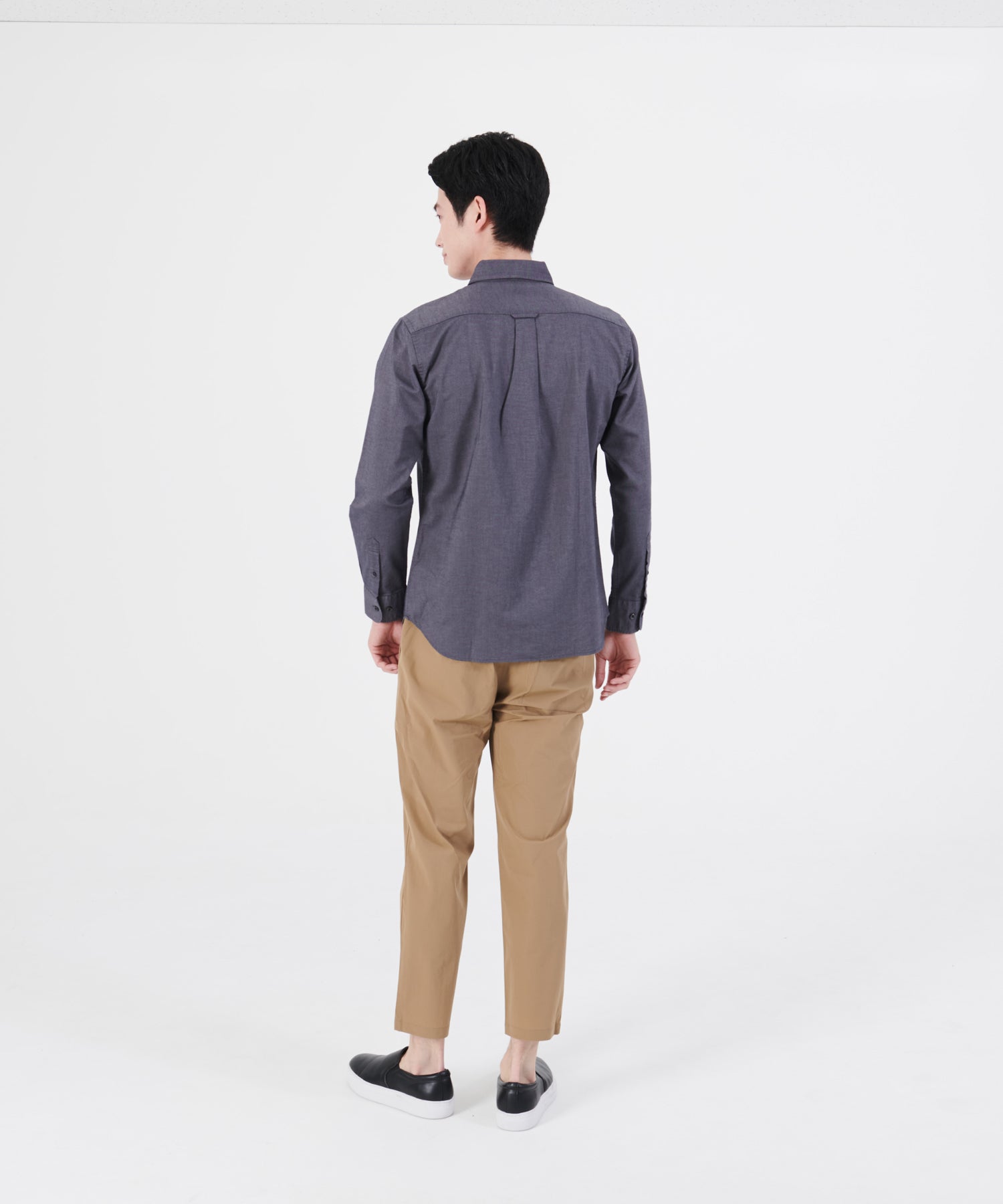 ジーンズメイト JEANS MATE 【BLUESTANDARD】楽ケア 綿100% オックス ボタンダウンシャツ レギュラーフィット イージーケア 防シワ (ホワイト) ホワイト