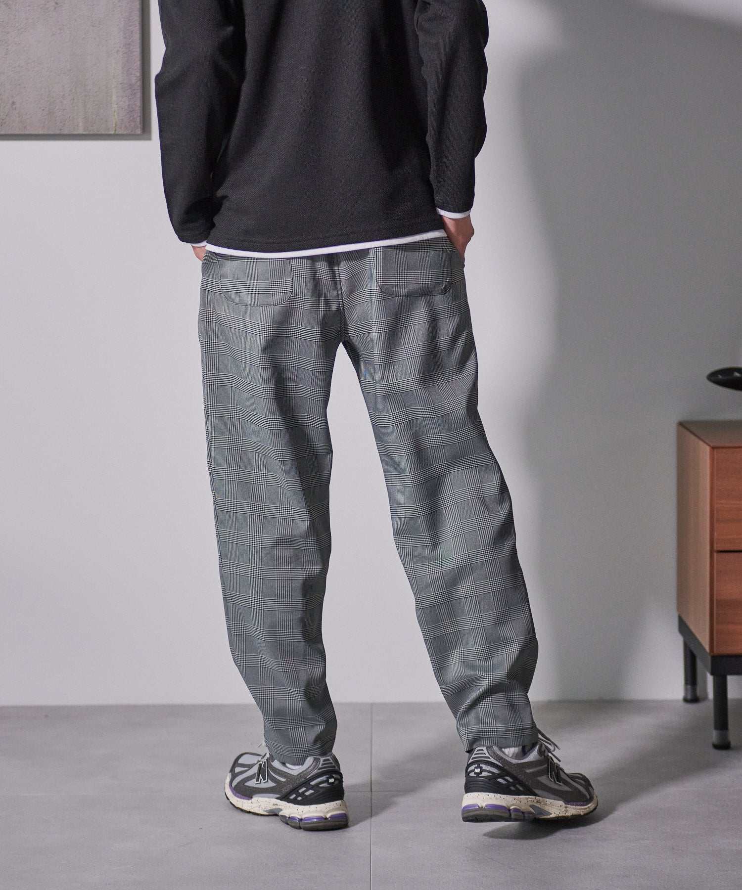 ジーンズメイト JEANS MATE 【BLUESTANDARD】カイテキ リネンタッチ イージー パンツ 九分丈 9分丈 快適 ストレッチ 麻のような風合い (ブルー) ブルー