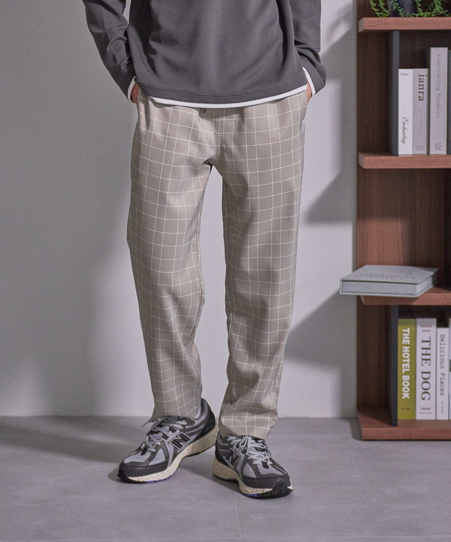 ジーンズメイト JEANS MATE 【BLUESTANDARD】カイテキ リネンタッチ イージー パンツ 九分丈 9分丈 快適 ストレッチ 麻のような風合い (ブルー) ブルー