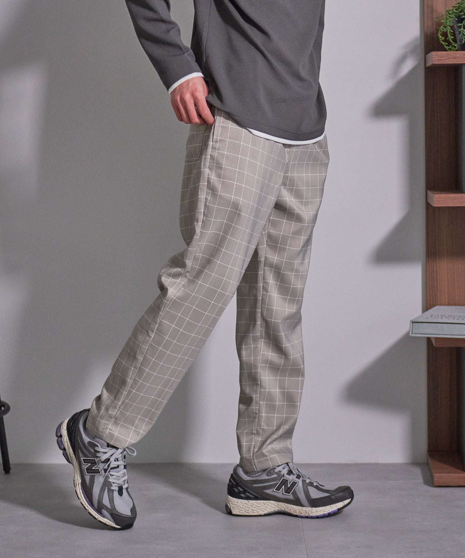 ジーンズメイト JEANS MATE 【BLUESTANDARD】カイテキ リネンタッチ イージー パンツ 九分丈 9分丈 快適 ストレッチ 麻のような風合い (ブルー) ブルー