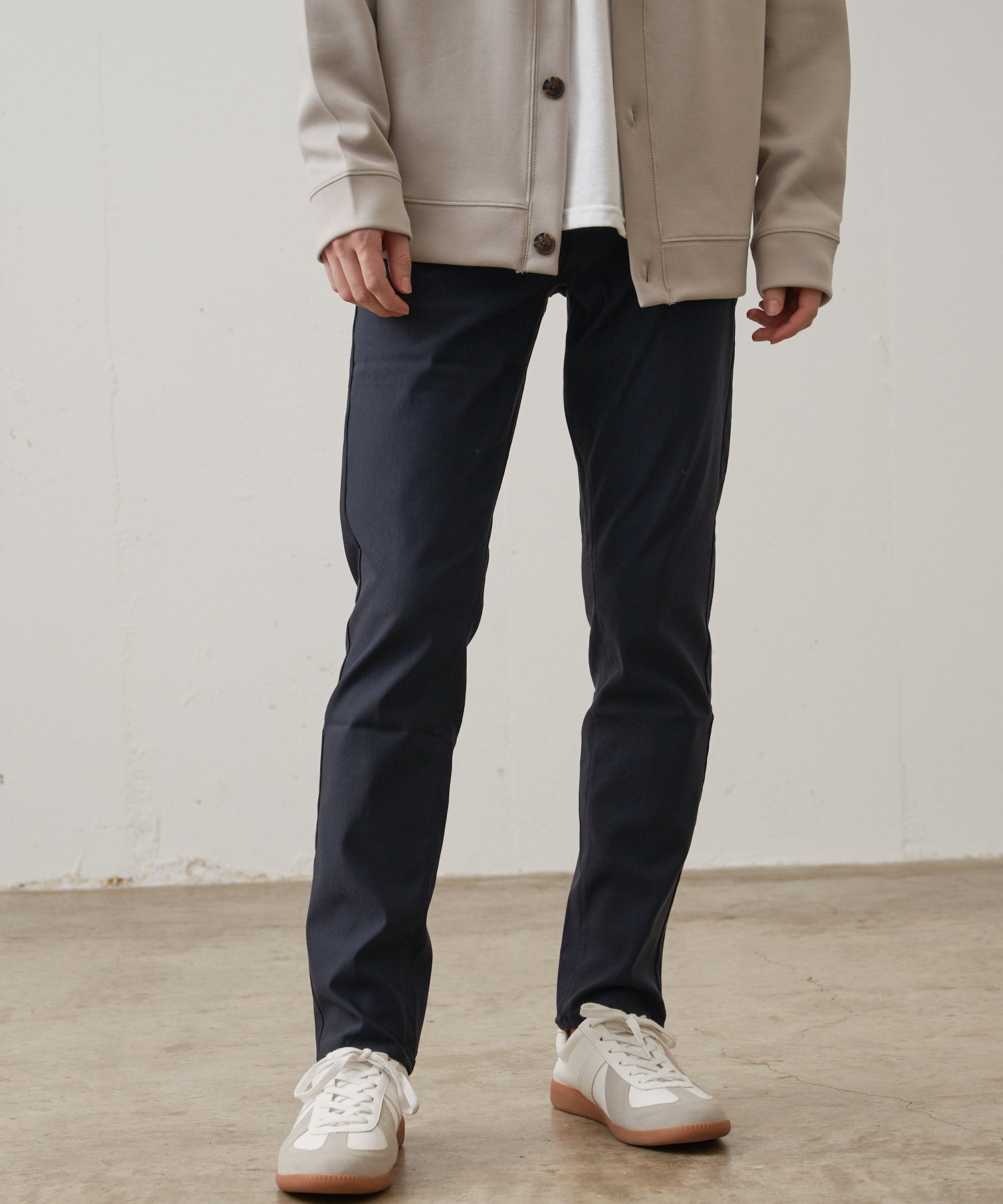 ジーンズメイト JEANS MATE 【BLUE STANDARD】極ストレッチ スーパーストレッチ スリムテーパード パンツ 美脚パンツ ビジカジ (ベージュ) ベージュ