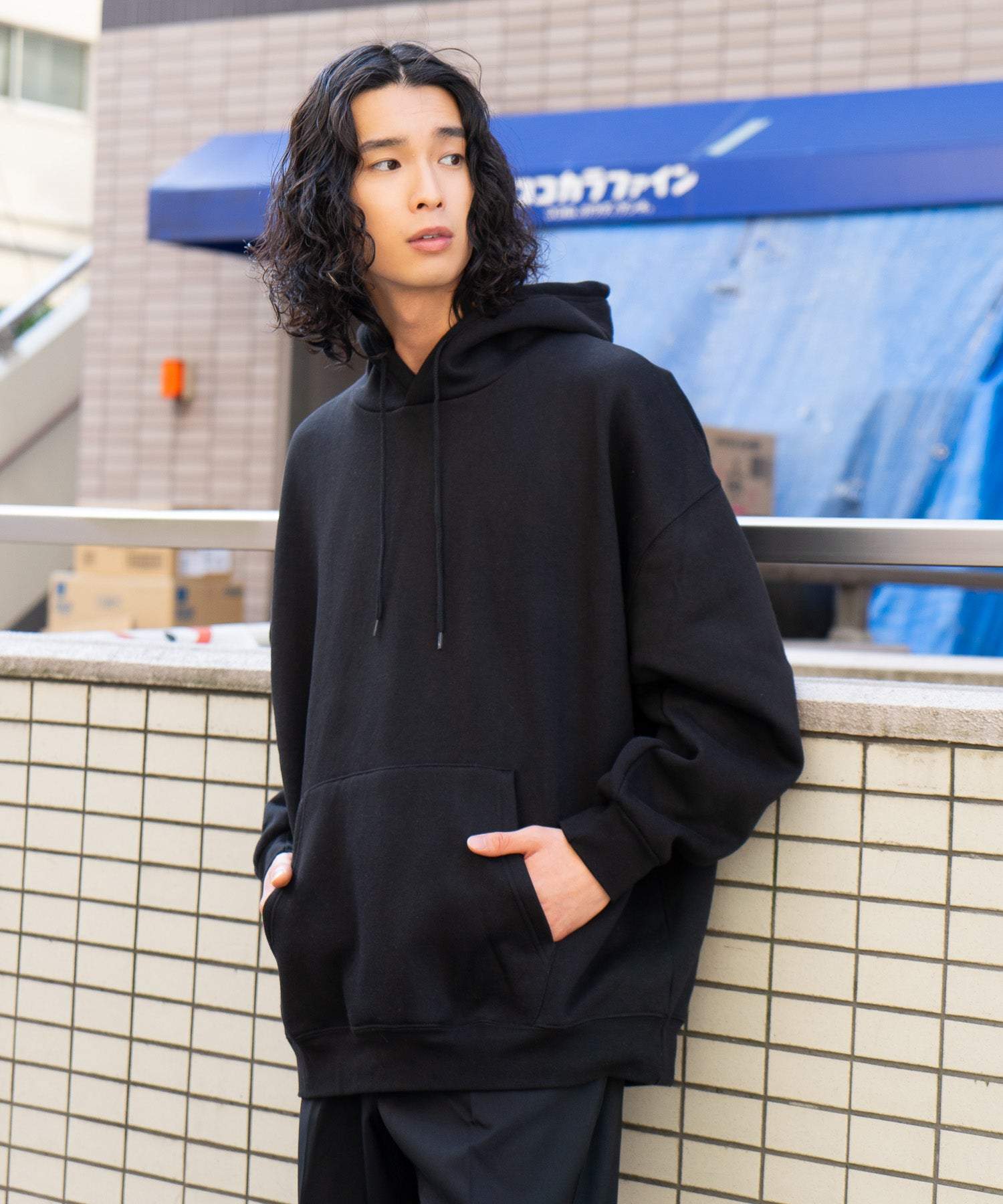 ジーンズメイト JEANS MATE 【UNIIT】ヘビー ウェイト 裏起毛 ビッグ シルエット クルー ネック スウェット (ブルーグレー) ブルーグレー