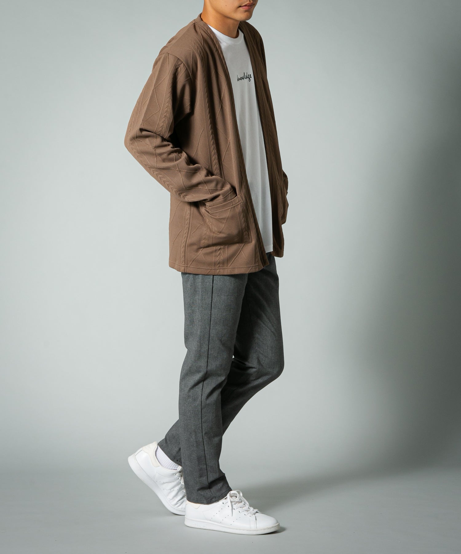 ジーンズメイト JEANS MATE 【BLUE STANDARD】極ストレッチ スーパー ストレッチ スリム テーパード トラウザー 暖パンツ 冬パンツ 美脚パンツ ビジカジ (ライトグレー) ライトグレー
