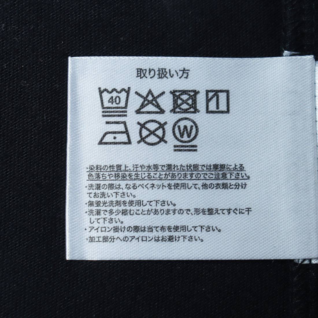 ジーンズメイト JEANS MATE BRKNHOME x ZERO STAIN コラボ 配色 クルーネック Tシャツ 汗染み 目立ちにくい Tシャツ ゼロステイン ブロークンホーム (ブラック) ブラック