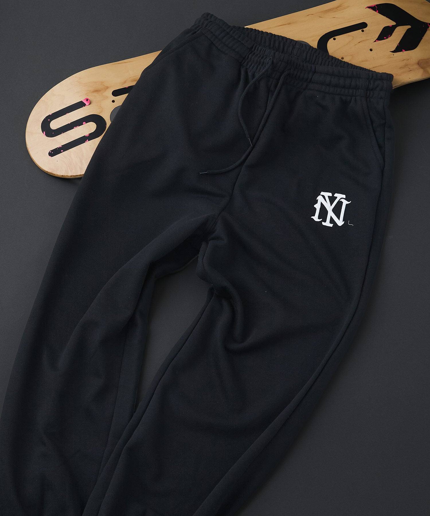 ジーンズメイト JEANS MATE SAVIER NY ロゴ スウェットパンツ (ブラック) ブラック