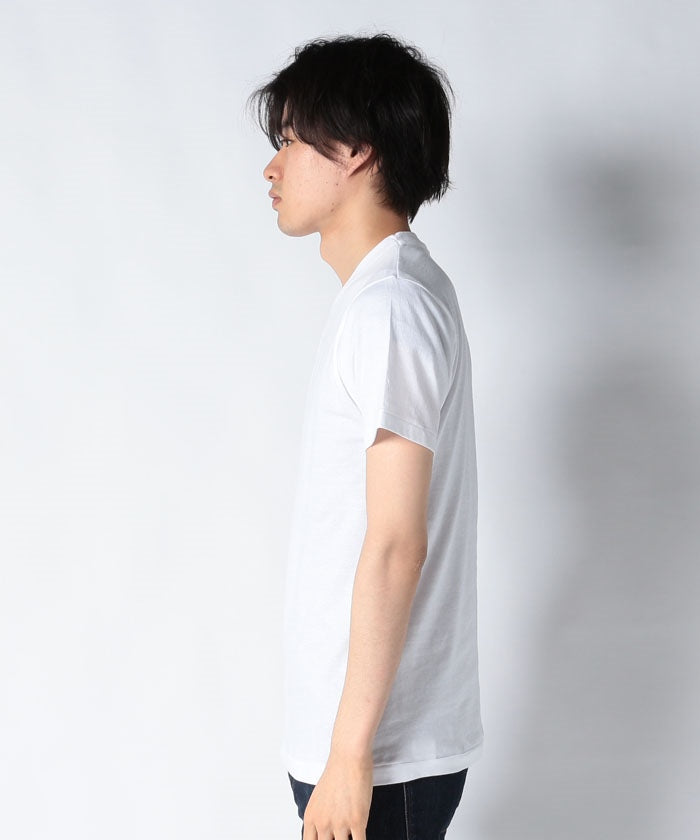 ジーンズメイト JEANS MATE 【HANES】赤ラベル 綿100% クルーネック Tシャツ 3Pパック 3枚組 定番モデル 肌着にも (ホワイト)無地 綿 下着 インナー ホワイト