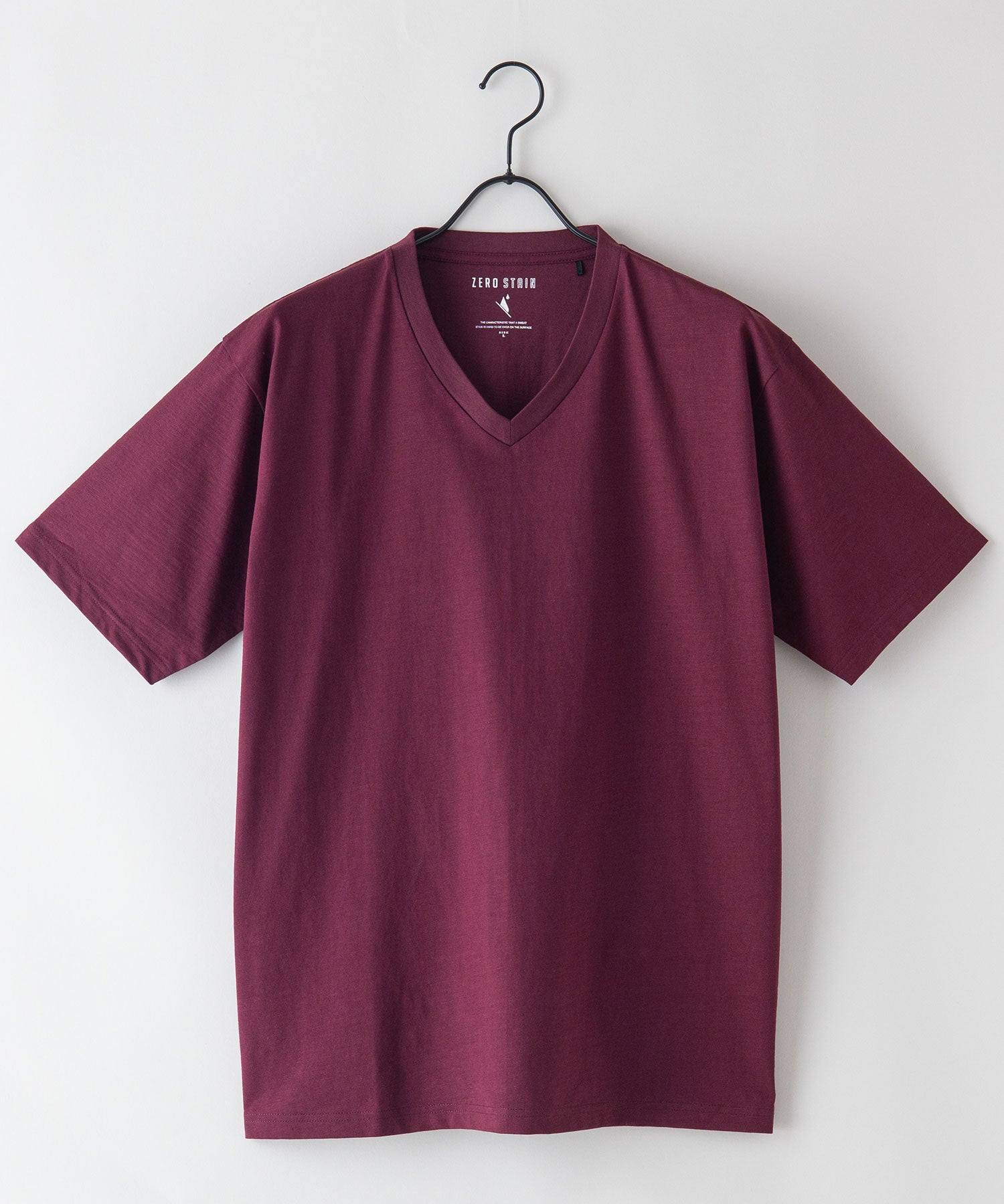 ジーンズメイト JEANS MATE 【ZEROSTAIN】着るだけで 汗染み対策 スラブ生地 VネックT インナーや肌着にも使いやすい (グレー) グレー