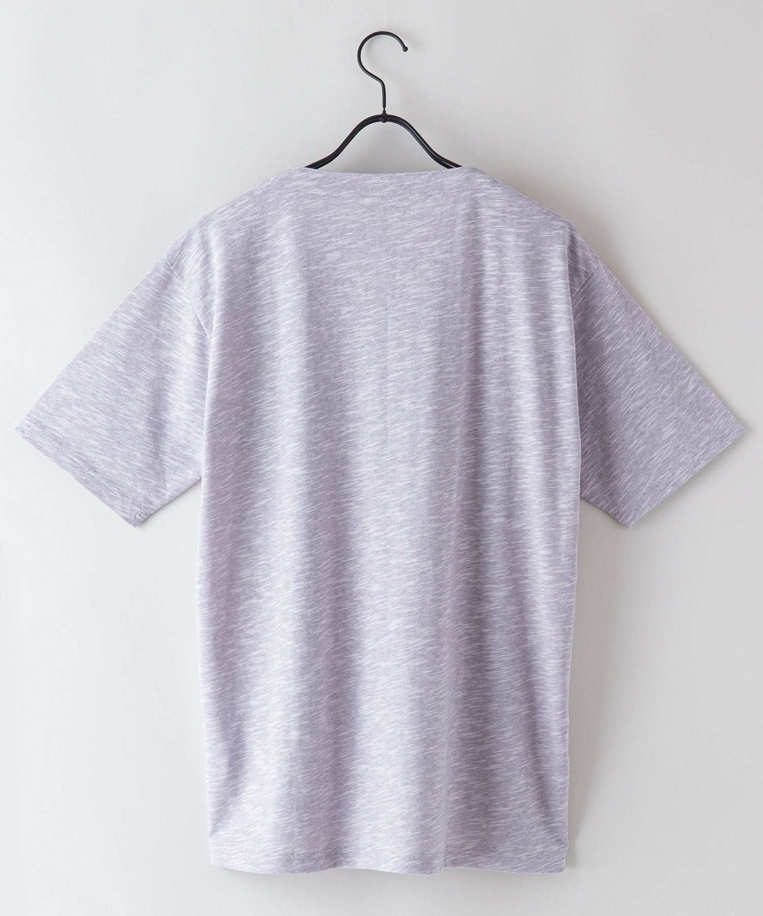 ジーンズメイト JEANS MATE 【ZEROSTAIN】着るだけで 汗染み対策 スラブ生地 キーネックT (ブラウン) ブラウン