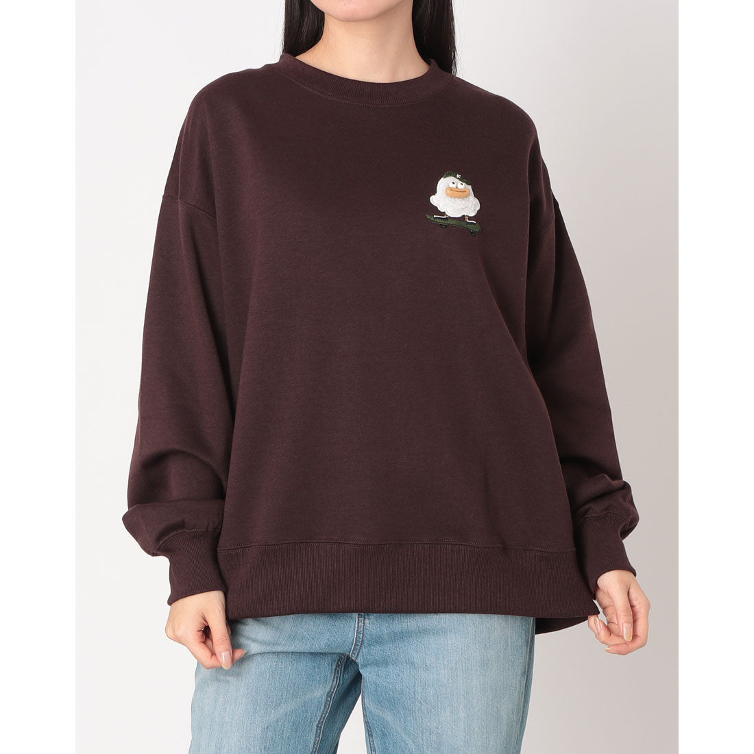 ジーンズメイト JEANS MATE C-FORT POINT オバケ スケボー トレーナー (ブラウン) ブラウン