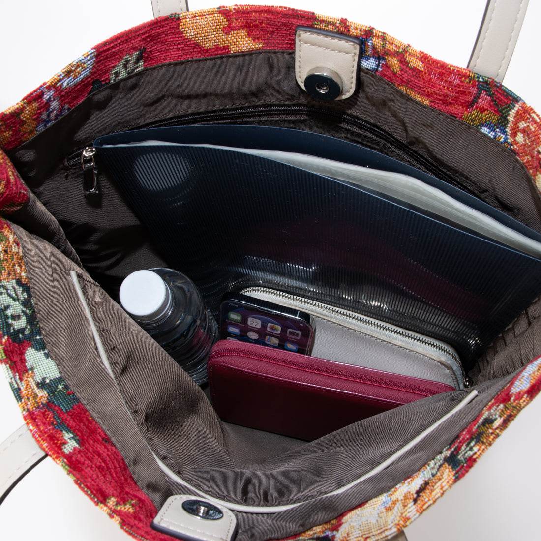 ジュエティ jouetie ゴブランフラワー フラットトートバッグ