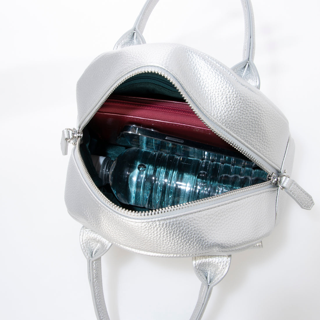 ジュエティ jouetie グレインPUライダース ミニボストンバッグ (SLV) SLV