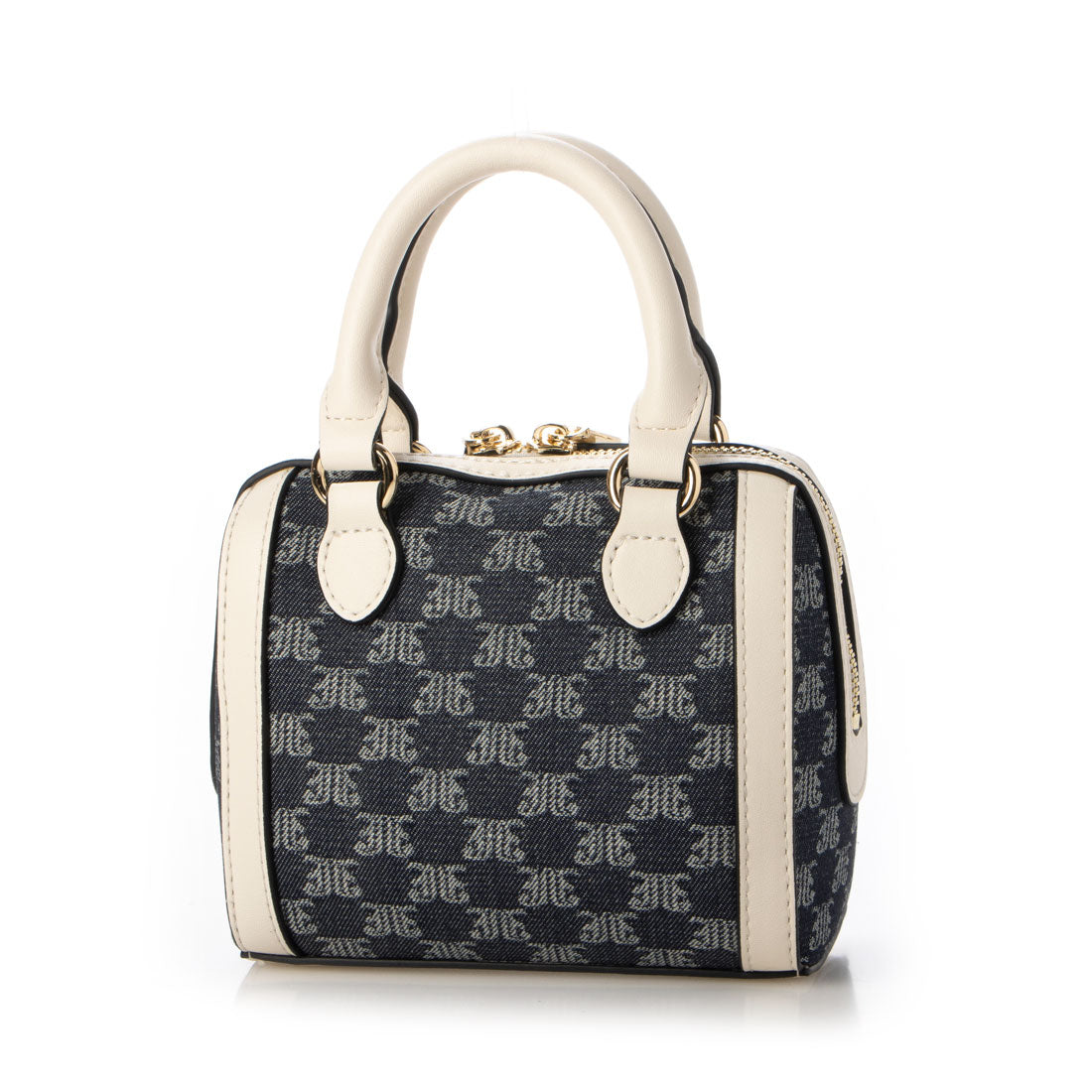 ジュエティ jouetie JJモノグラムジャガード マイクロ ミニボストンバッグ ショルダーバッグ (DBLU) DBLU