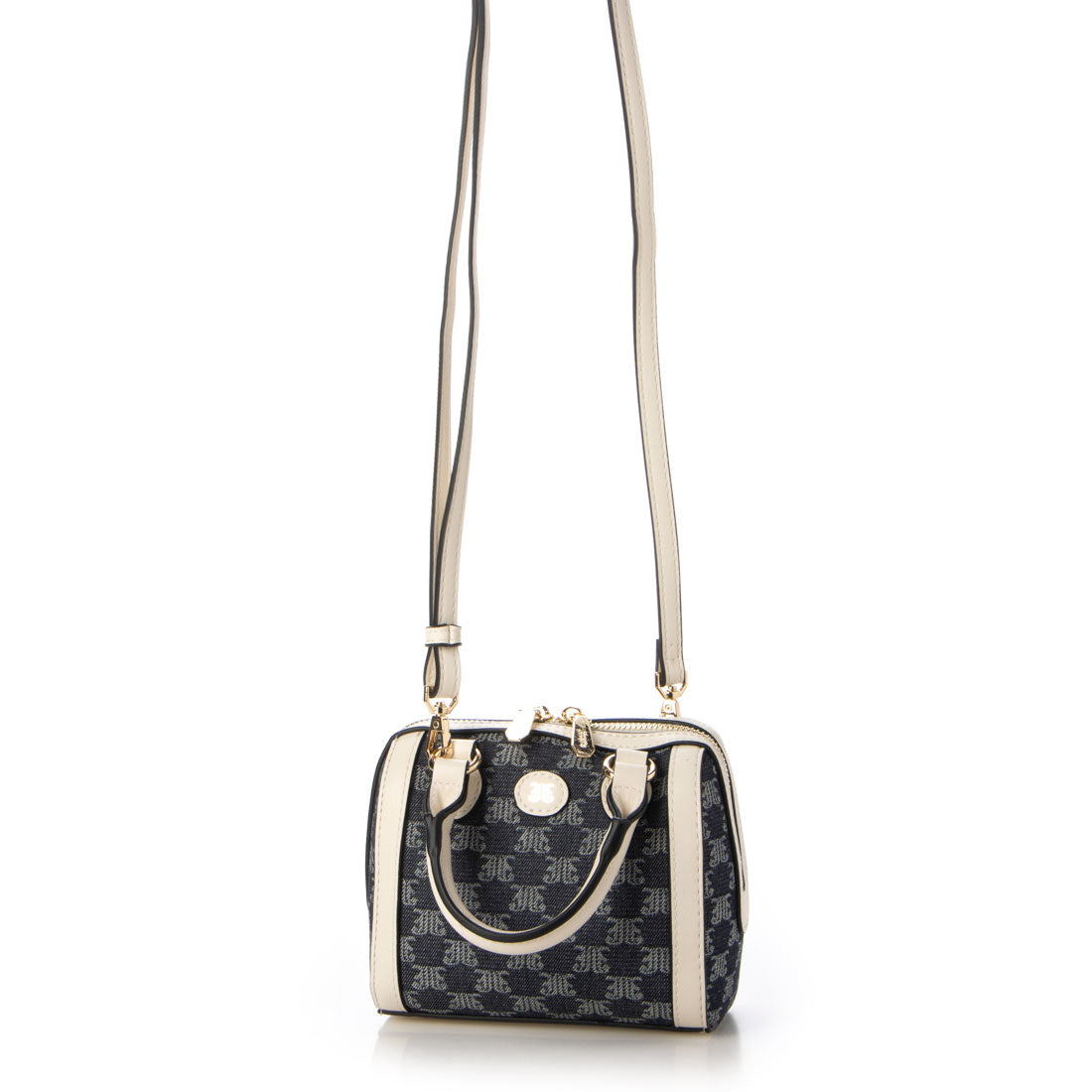 Jouetie JJ Monogram Jacquard Micro Mini Boston Bag Shoulder Bag