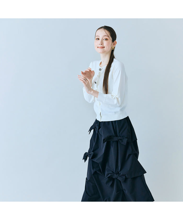 オーディア ミューズ Audie a Muses ビジューボタンカーディガン (オフ) オフ