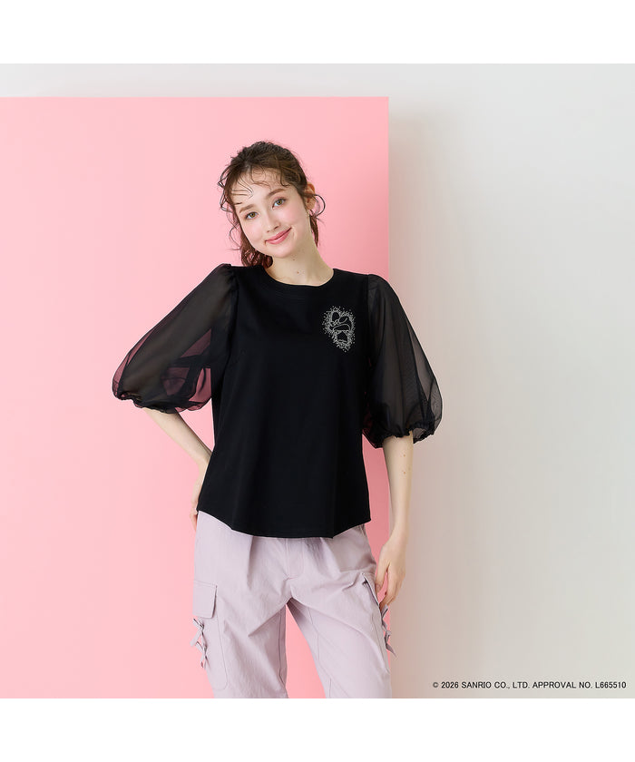 ジョリープッペ Jolly Poupee 【My Melody】マイメロディ ラインストーンTシャツ (オフ) オフ