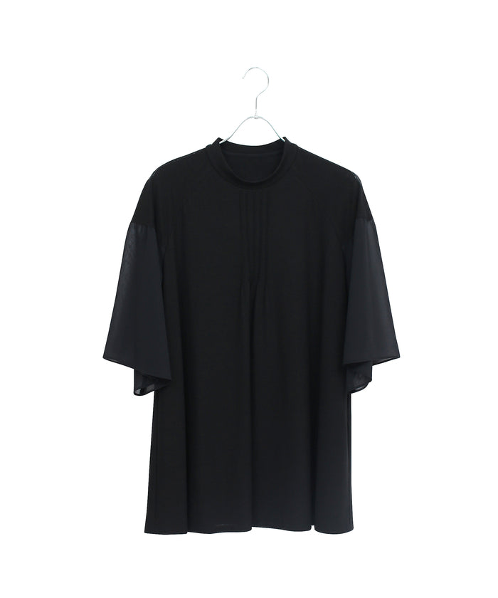 リリアンビューティ Liliane Burty 【M~4L】ウォッシャブル接触冷感配色Tシャツ (バイオレット) バイオレット