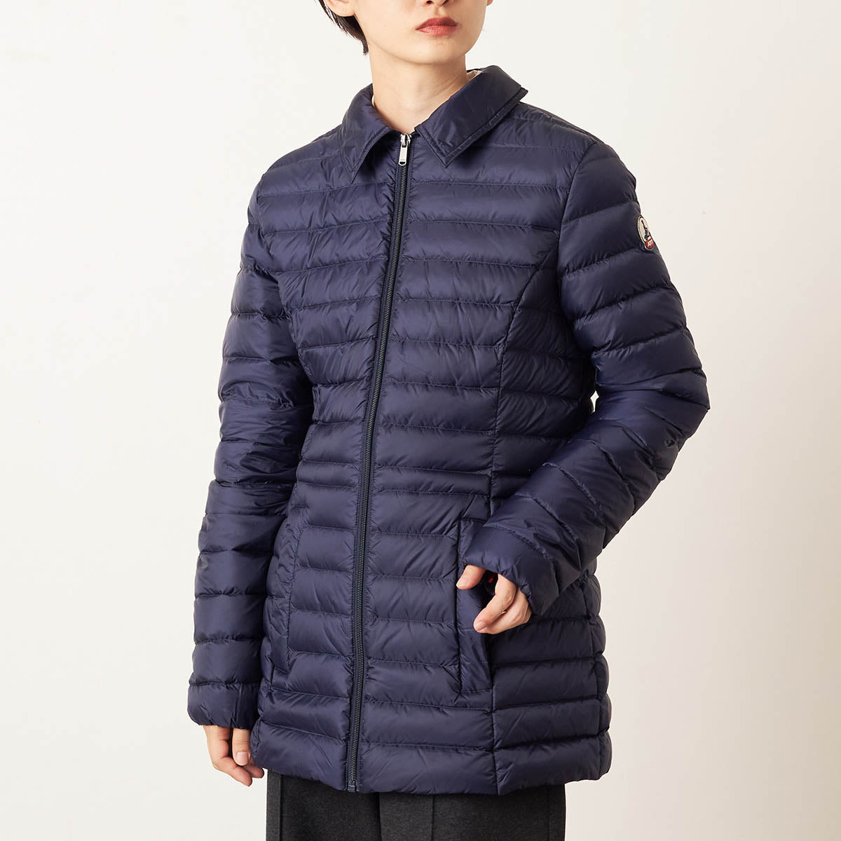 ジョット JOTT ダウンジャケット ヌール 2.0 MID-LENGTH HOODED PUFFER JACKET FW23WDOW13 NAVY (ネイビー) ネイビー